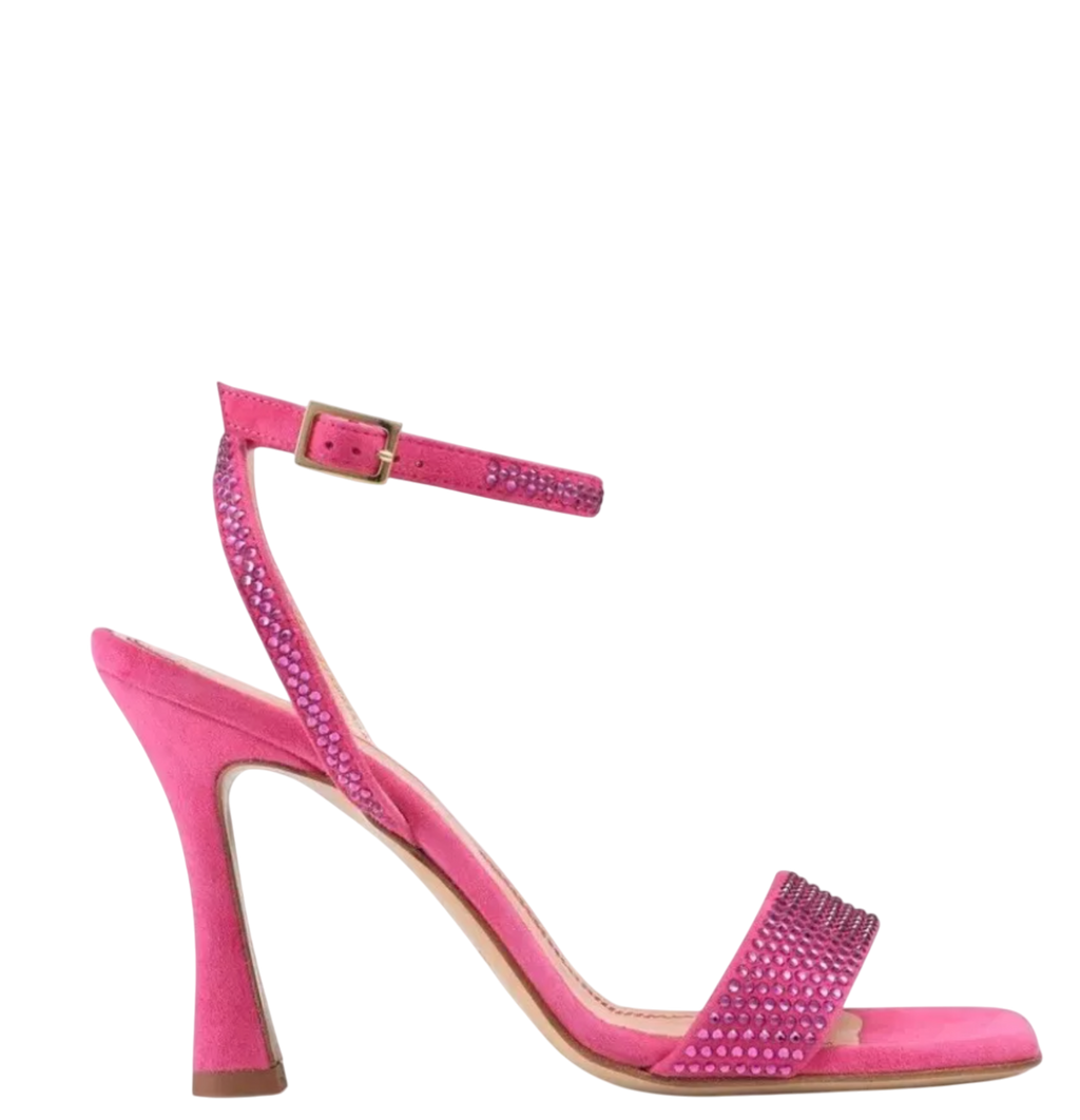 Russell & Bromley Pink Cosmo Strappy Heeled Suede Sandal UK 5 EU 38 👠