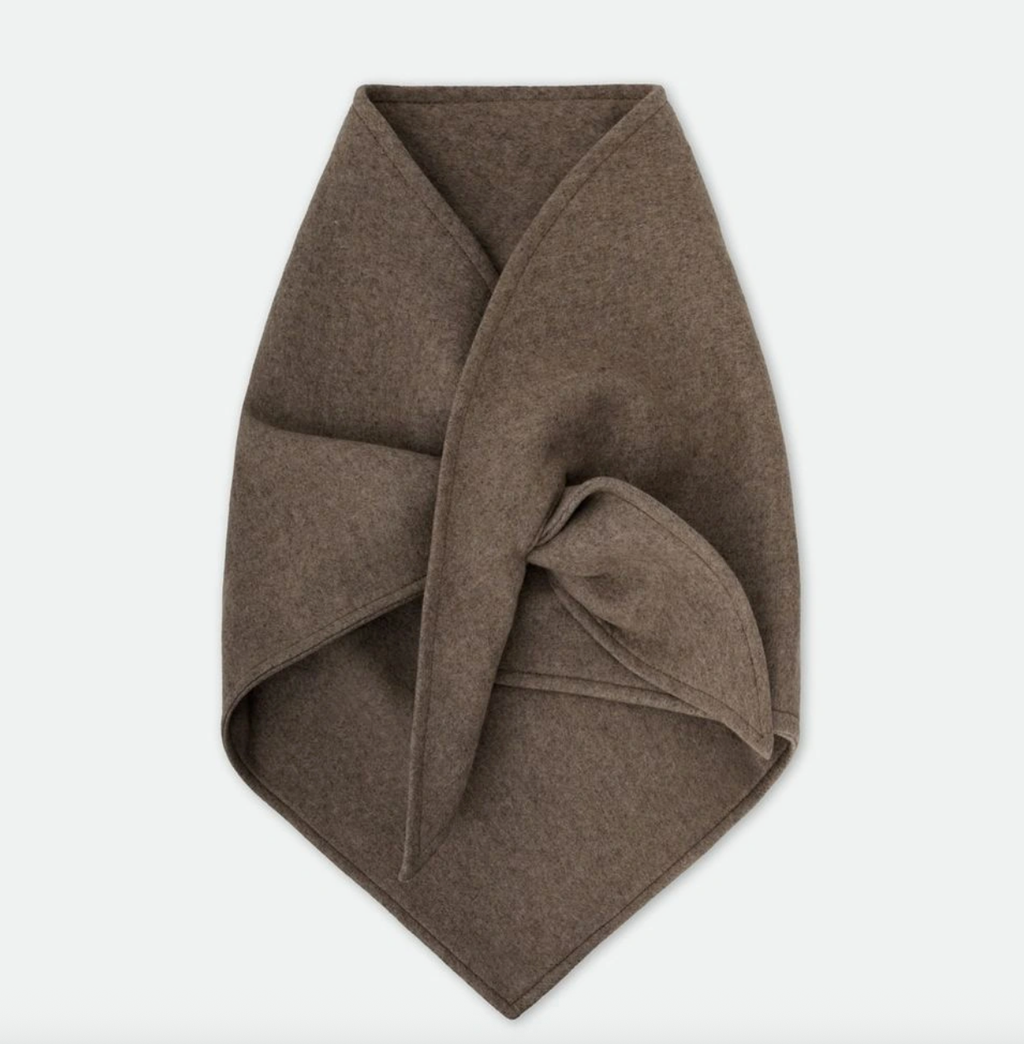 coosh Brown Voluminous Wool Cape Scarf