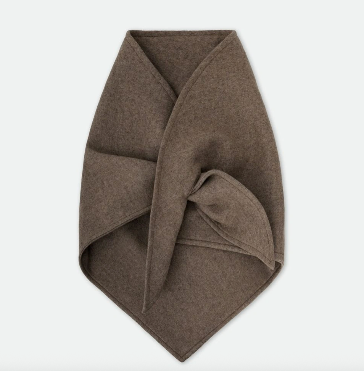 coosh Brown Voluminous Wool Cape Scarf