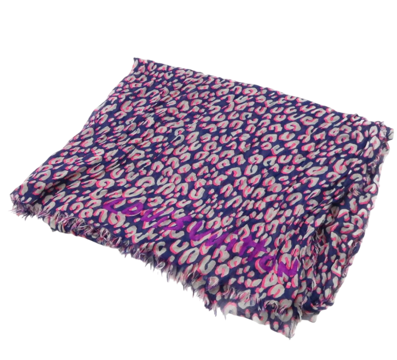 Louis Vuitton x Stephen Sprouse Purple Leopard Print Cashmere Blend Stole