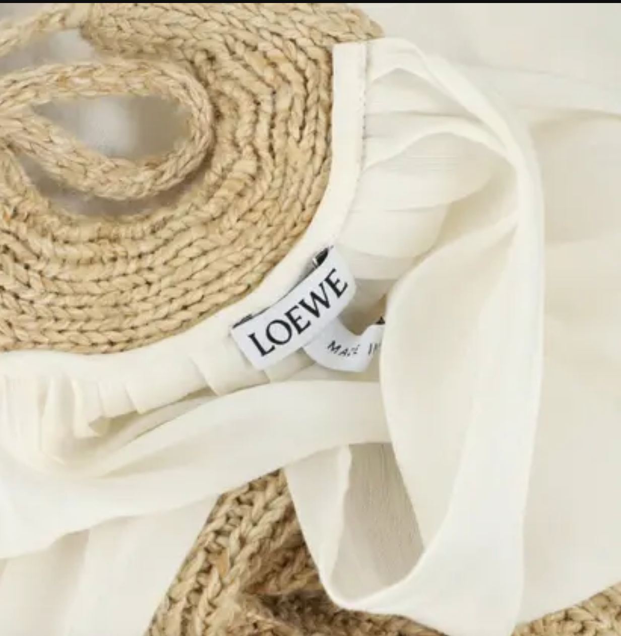 Loewe Cream Silk Knitted Top Maxi Dress UK S