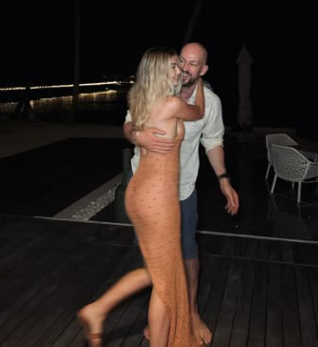 Flook The Label Orange Beaded Crochet Maxi Dress UK XS