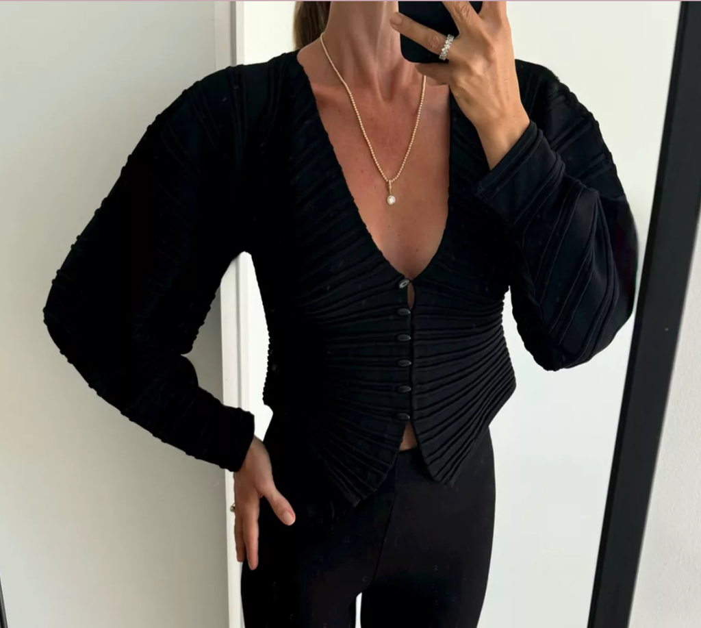 Cult Gaia Black Blair Cardigan UK S