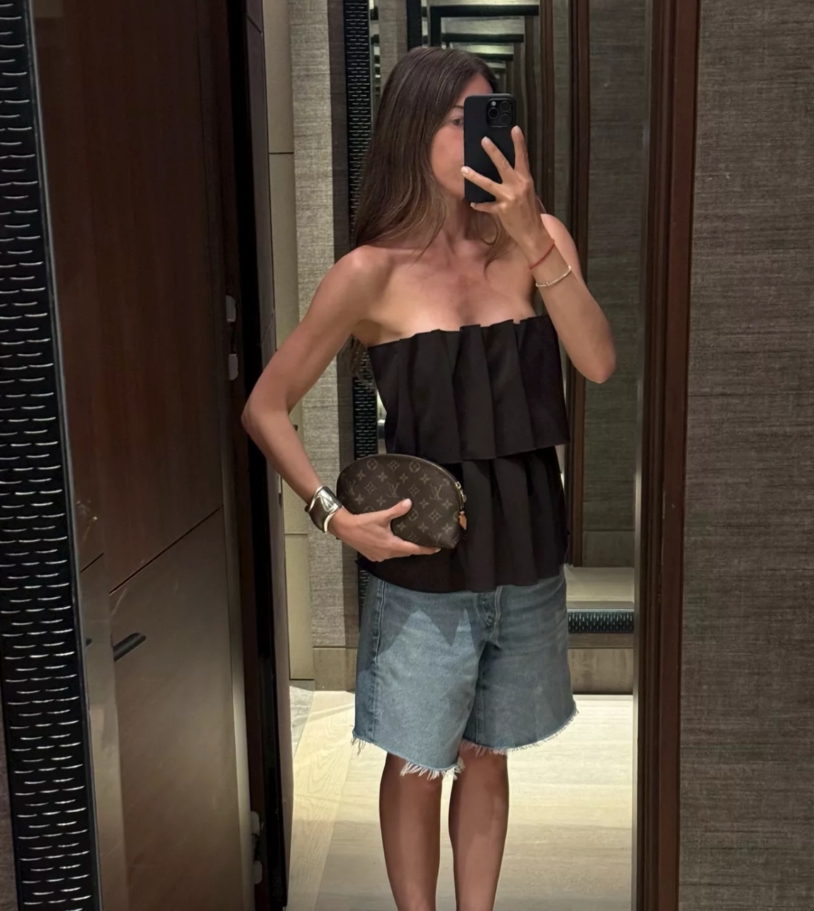 Dagmar Brown Sculpted Tube Top UK 12