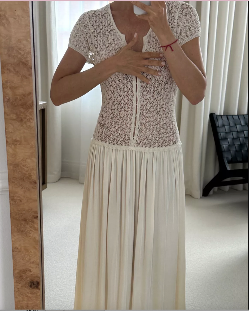 BEC+ BRIDGE Cream Breeze Maxi Dress - Maxi Dress - Ivory UK M