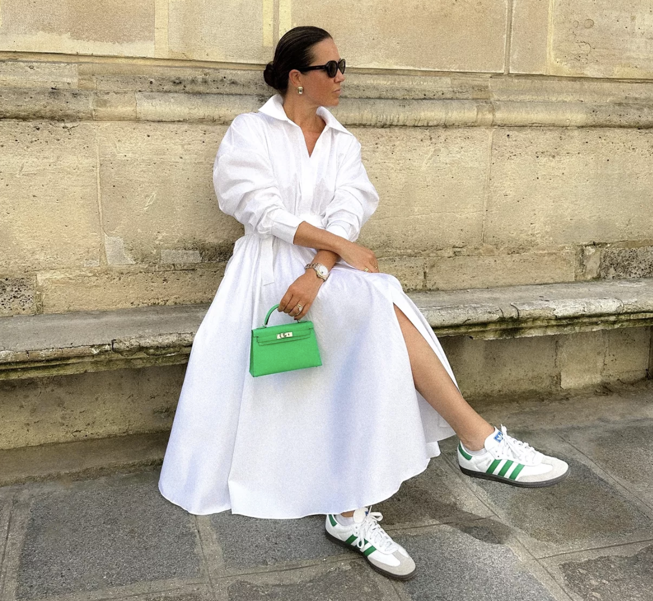 Norma Kamali White Cotton Shirt Dress UK S