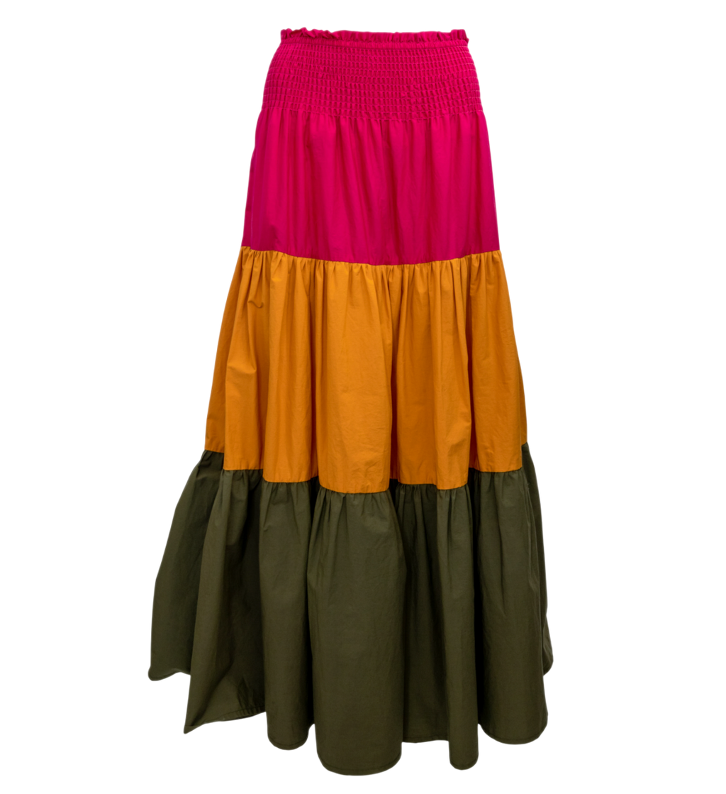 Pinko Multicoloured Pink/orange/green Long Skirt UK 8