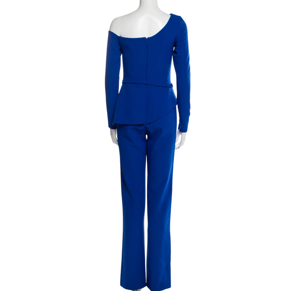 Safiyaa Blue Asymmetrical Jumpsuit UK 8