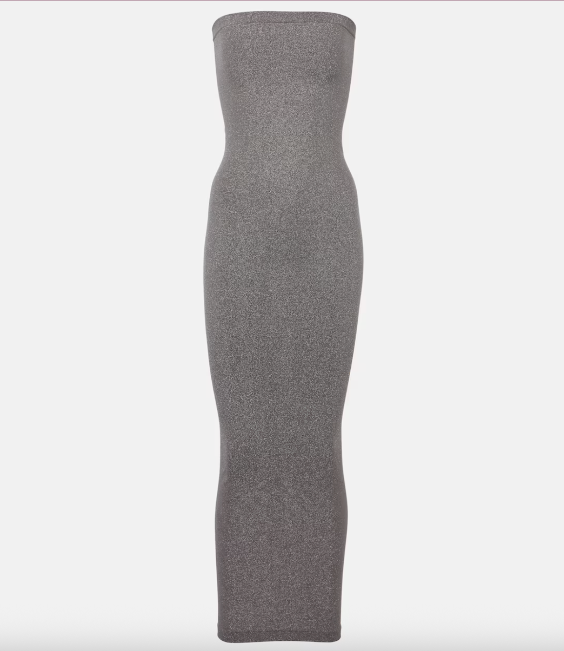 Wolford Grey Titanium Shine Bandeau Dress UK S