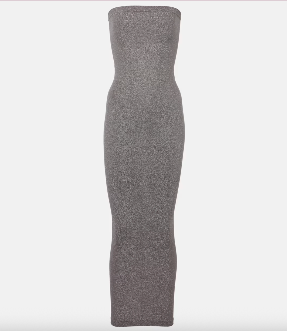 Wolford Grey Fading Shine Strapless Midi Dress UK S