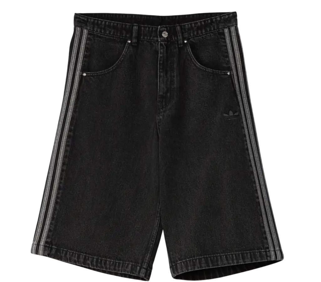 adidas Black Adicolor Denim Firebird Shorts W28