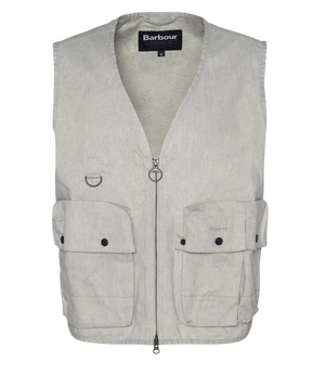 Barbour Cream Westmorland Patch-pocket Cotton Vest UK S