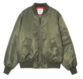 Anine Bing Green Leon Satin Bomber Jacket UK L
