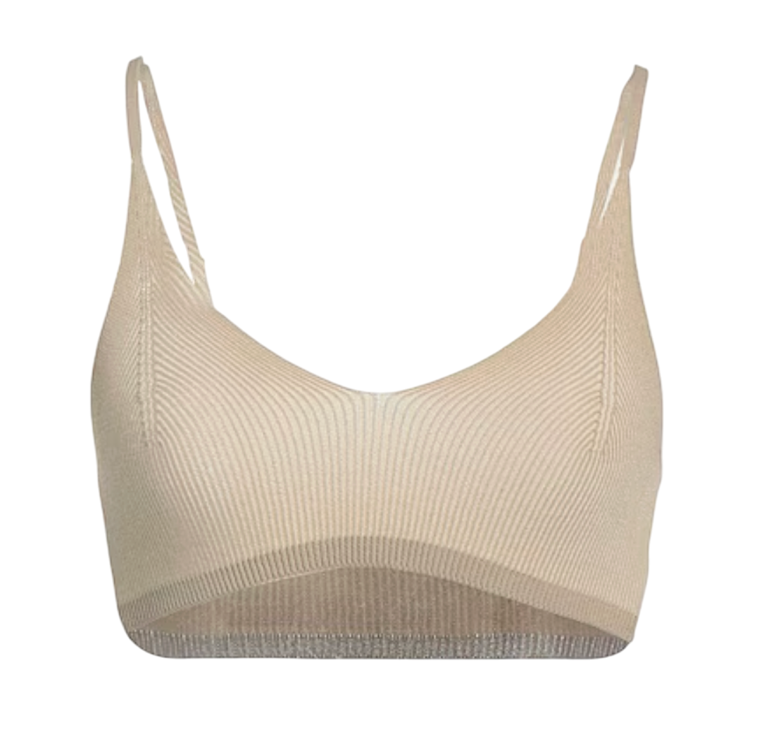 JACQUEMUS Beige Le Pralù Bandeau Top UK S