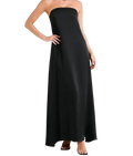Meshki Black Luisa Strapless satin Maxi Dress UK XXS