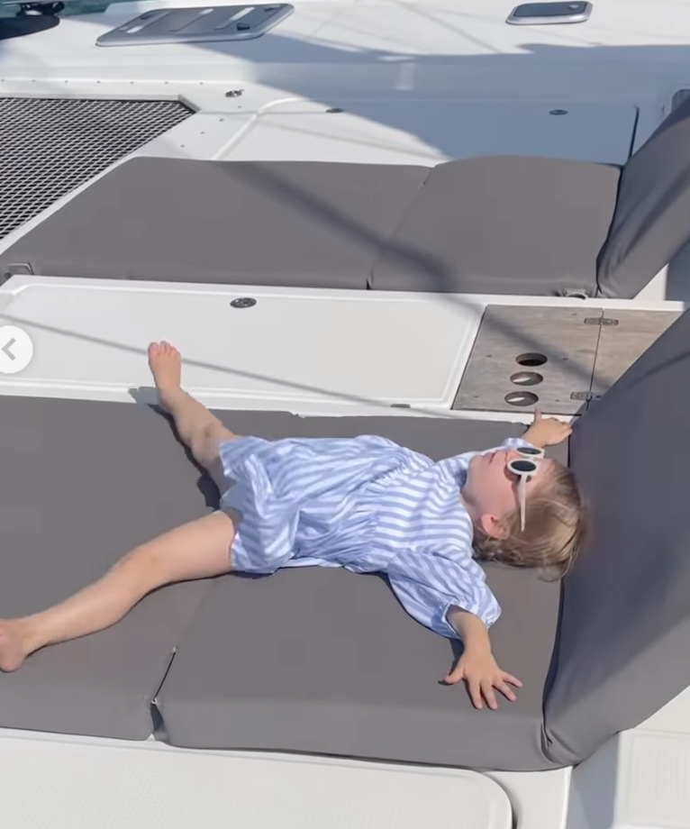 MORLEY Blue / White Striped  Cotton Dress 6 Years