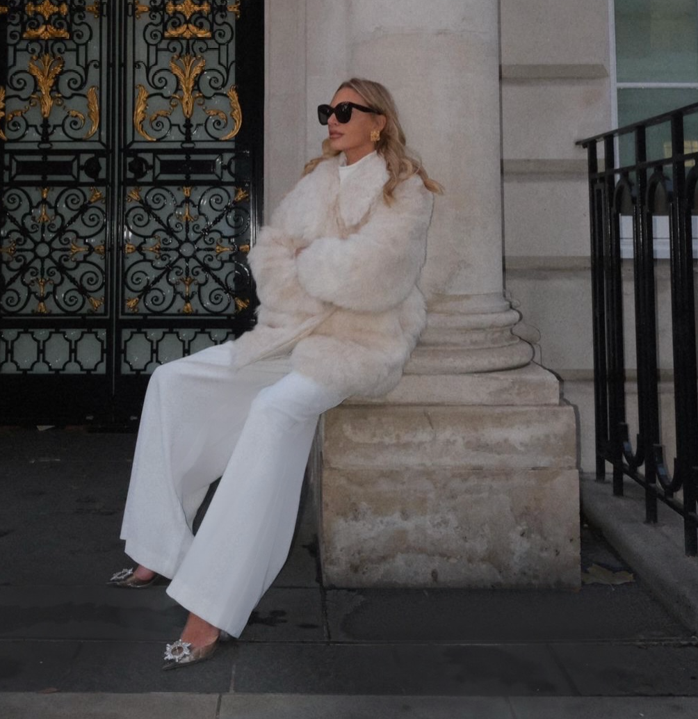 Mint Velvet White Wide Leg Darted Trousers UK 6