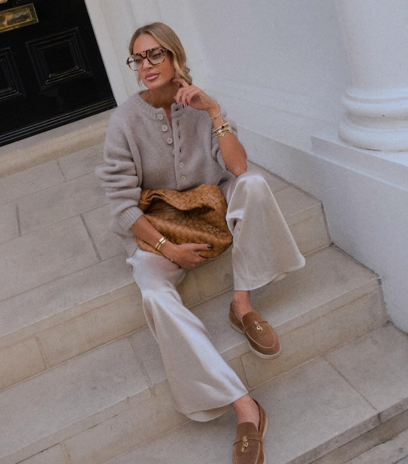 Mr Mittens Beige Alpaca / Wool Blend Lexa Jumper UK XS/S