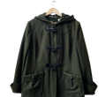 Guess Olive Green Toggle hooded wool peacoat UK XL