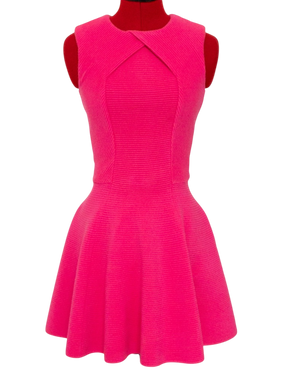 TED BAKER Pink Azelia  Fit 7 Flare Mini Dress Sz0 UK 6