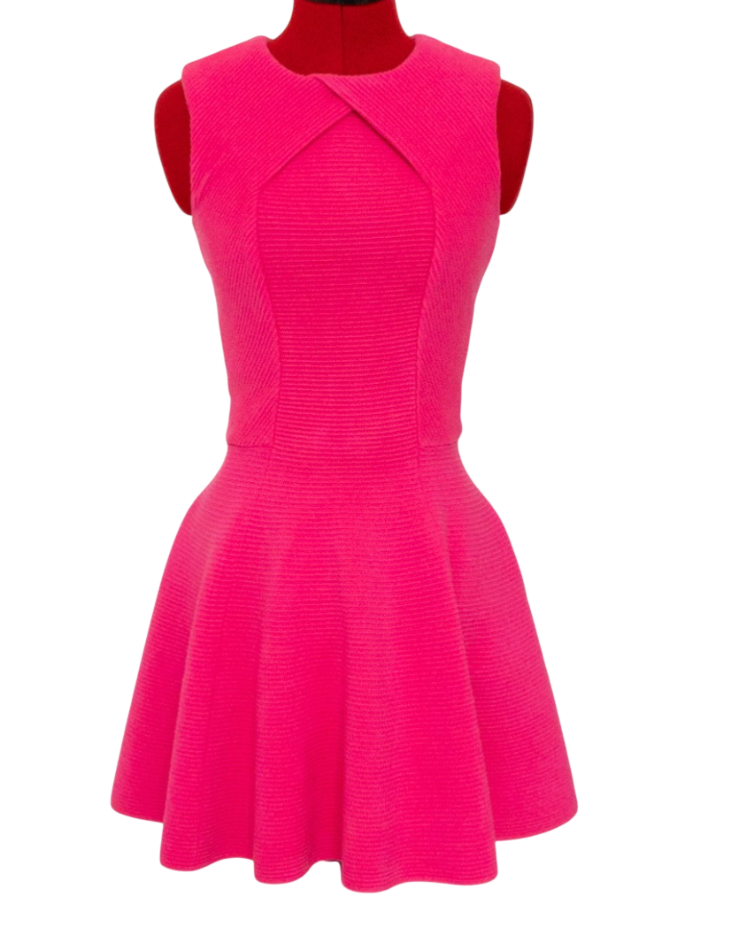 TED BAKER Pink Azelia  Fit 7 Flare Mini Dress Sz0 UK 6