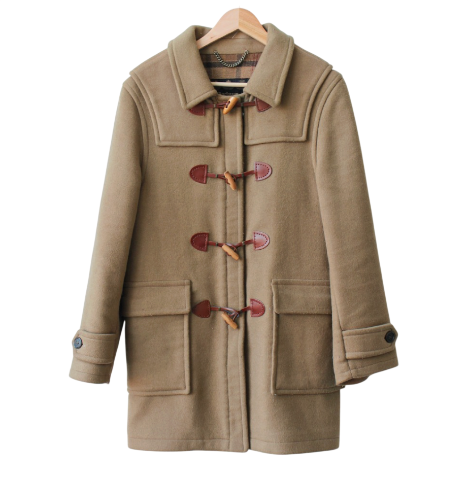 Barbour Viintage Camel Wool Duffle Coat UK 12