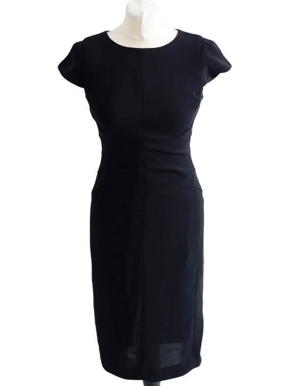 HOBBS Navy Blue Waist Detail Pencil Dress UK 8