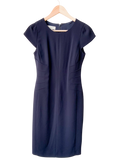 HOBBS Navy Blue Waist Detail Pencil Dress UK 8