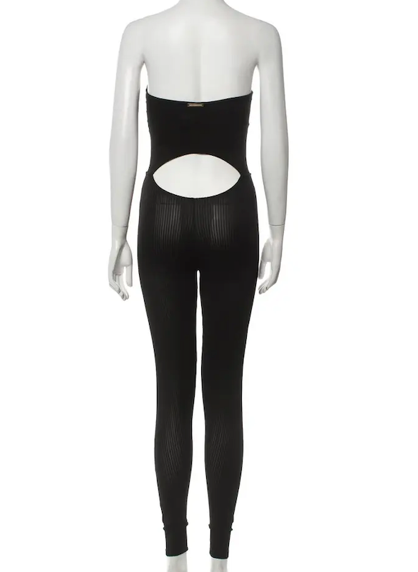 Alexandra Miro Black Cut Out Ring Detail Anya Jumpsuit UK S