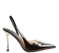 River Island Brown Perspex Slingback Court Heels UK 6 EU 39 👠