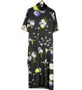 ACNE STUDIOS Black Acne Studios Dilona Floral Satin Midi Dress UK 8