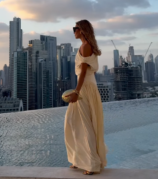 ABADIA Cream One-shoulder Asymmetric Draped Jersey-trimmed Stretch-bamboo Maxi Dress Us2 UK 6