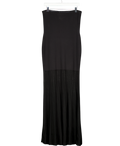 KAREN MILLEN Black Viscose Blend Sheer Knit Bandeau Pleated Skirt Maxi Dress UK M