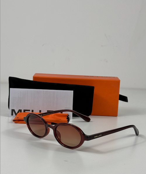 MELLER Maroon Brown Binti Sunglasses In Case/Box