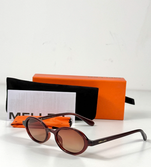 MELLER Maroon Brown Binti Sunglasses In Case/Box