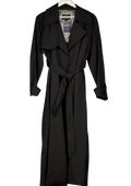 RIVER ISLAND Black Trench Coat UK 12