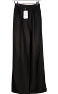 ANINE BING Black Carrie Linen Blend Pleated Wide Leg Trousers Sz32 UK XXS-XS
