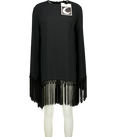 TALLER MARMO Black Fringed Claudia Mini Dress It44 UK M