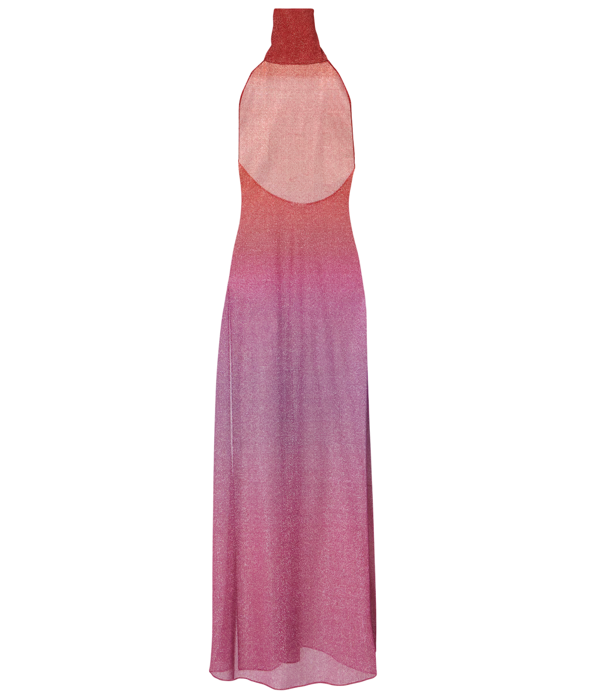 OSEREE Multicoloured Lumière Lamé Maxi Dress UK S