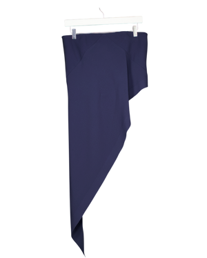 BALENCIAGA Navy Blue Draped Bandeau Corset Top Sz40 UK 8