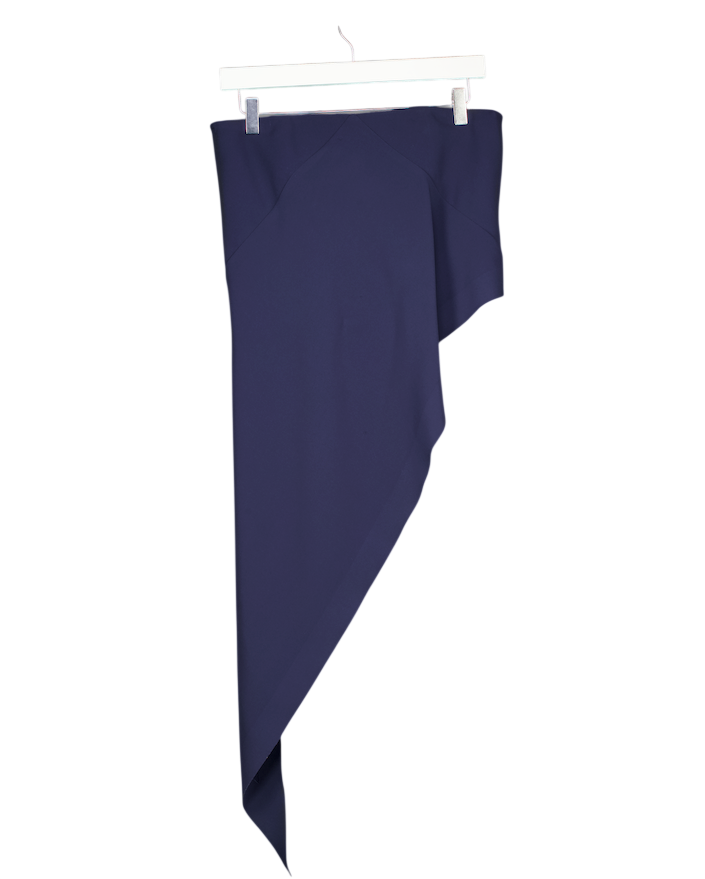 BALENCIAGA Navy Blue Draped Bandeau Corset Top Sz40 UK 8