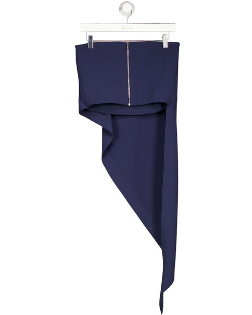 BALENCIAGA Navy Blue Draped Bandeau Corset Top Sz40 UK 8
