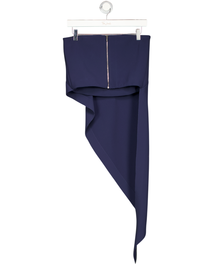 BALENCIAGA Navy Blue Draped Bandeau Corset Top Sz40 UK 8