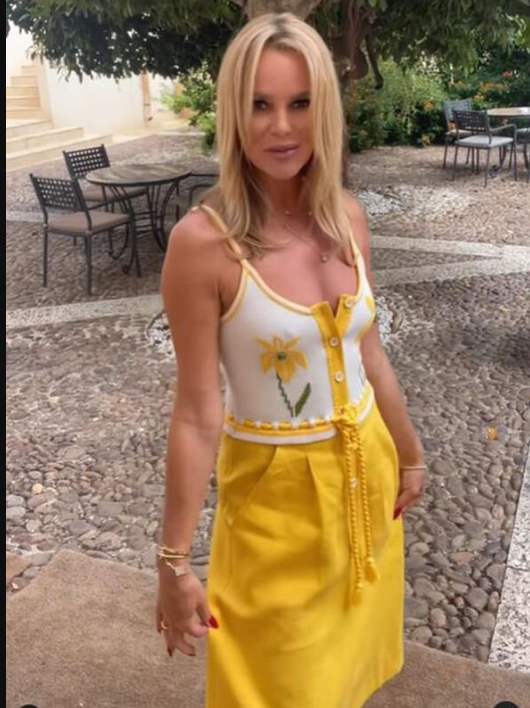 LK BENNETT Yellow Floral Linen Skirt Midi Dress UK 8