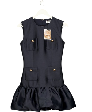 SELF PORTRAIT Navy Blue Taffeta Mini Dress UK 6