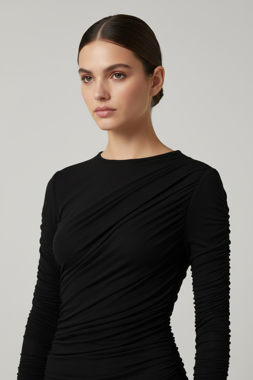 AGOLDE Tania Twist Tee Black UK S