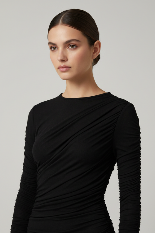 AGOLDE Tania Twist Tee Black UK S
