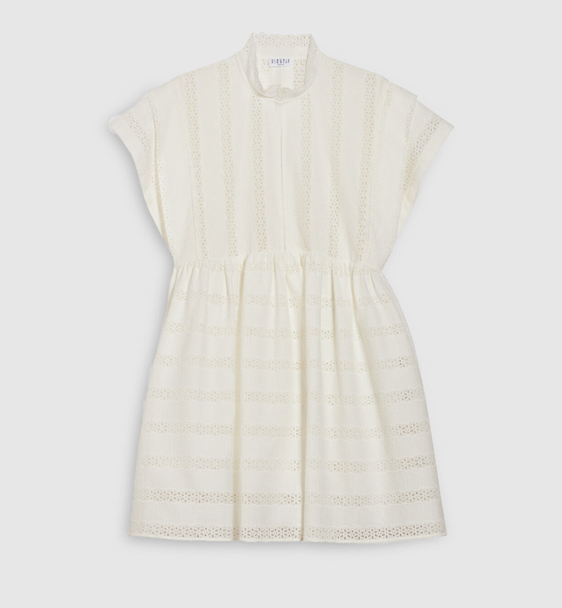 Claudie Pierlot Ecru Guipure lace dress UK 12