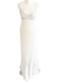 AMADA WAKELEY Elements  White Beaded Maxi Dress UK 10