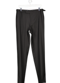 SUITSUPPLY Black 100% Fine Wool Slim Leg Straight Tuxedo Trousers Sz36 W31